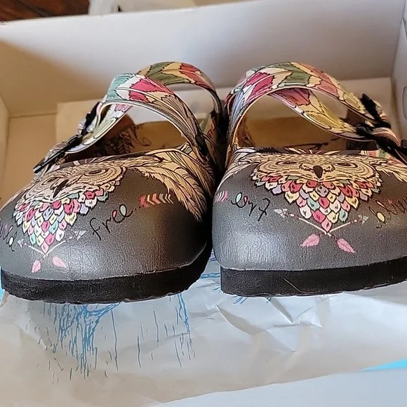 Calceo Owl clogs WCAL133 Women's sz 36 /US 5.5 NIB - Picture 2 of 8